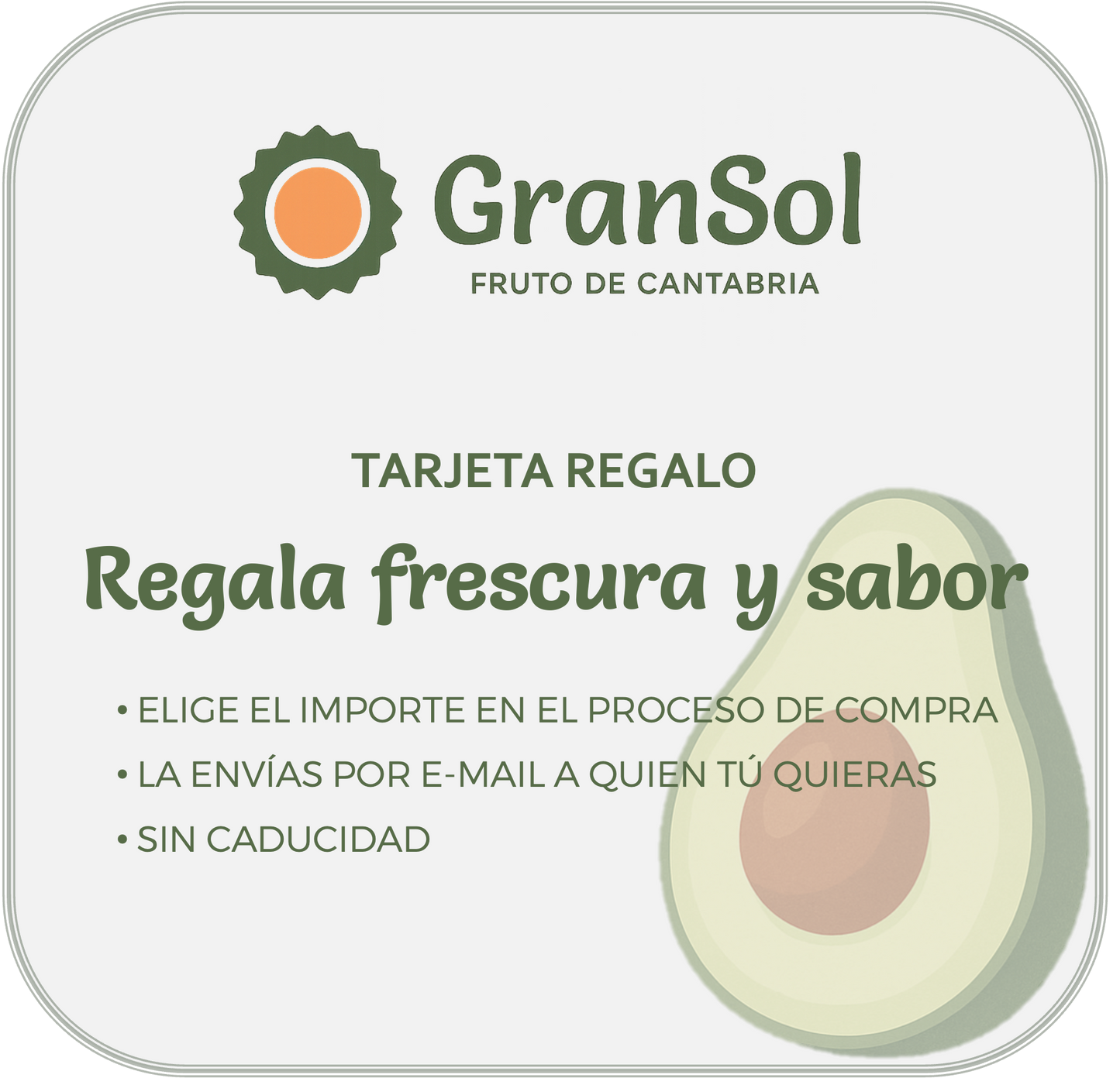 TARJETA REGALO Aguacates GranSol